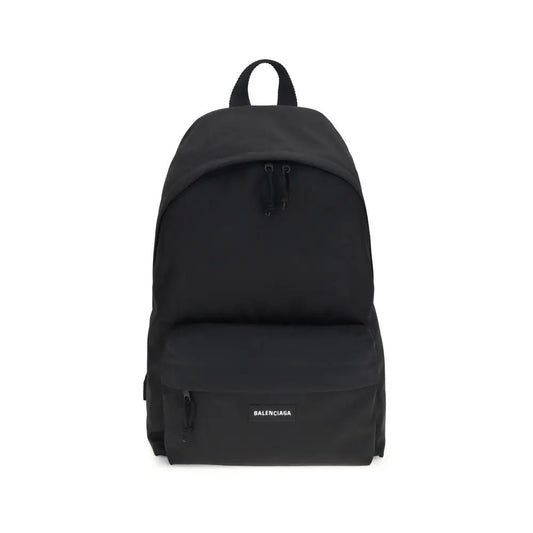 Balenciaga sort polyamid rygsæk i minimalistisk design med subtil branding