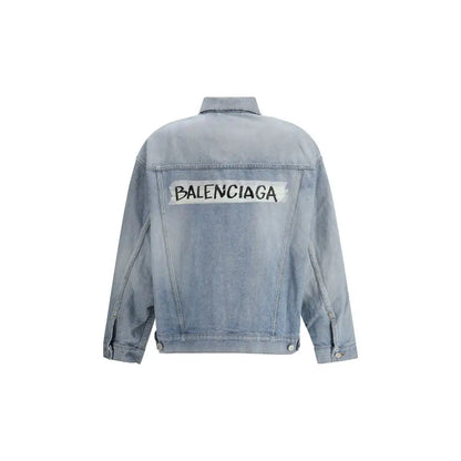 Balenciaga Light Blue Cotton Denim Jacket - Jakke