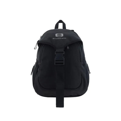 Sort Balenciaga Unity Backpack i sort med minimalistisk design og sølvlogo