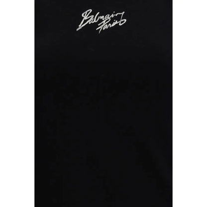 Balmain sort cotton top med sort Balmain Fairis notesbog og sølvlogo