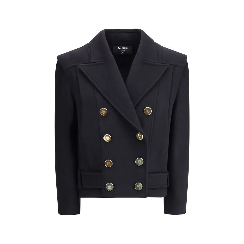 Balmain Wool Double-breasted Coat