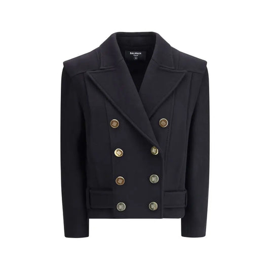 Balmain Wool Double-breasted Coat