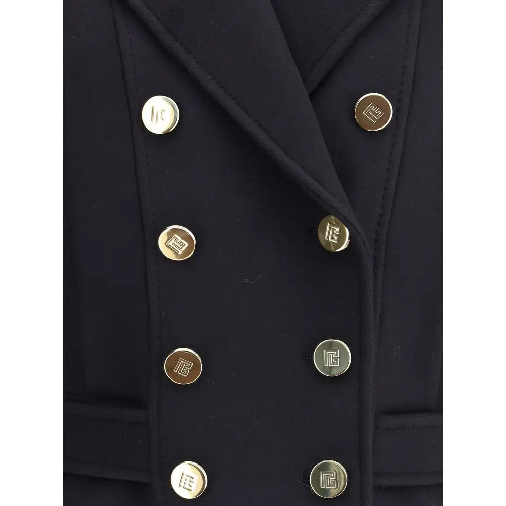 Balmain Wool Double-breasted Coat