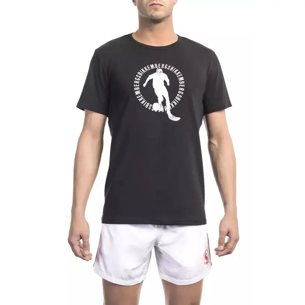 Bikkembergs Black Cotton Men T-Shirt