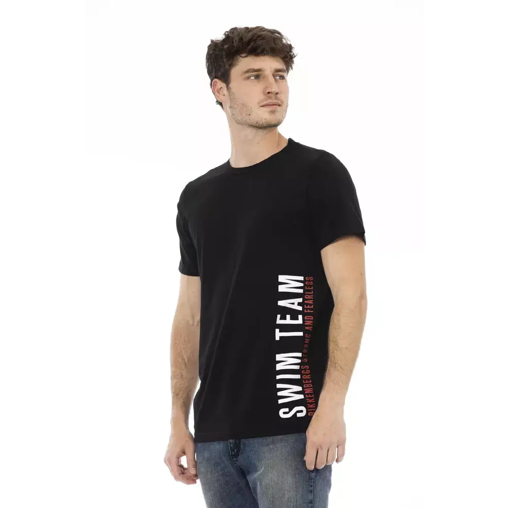 Bikkembergs Black Cotton Men T-Shirt - T-shirts