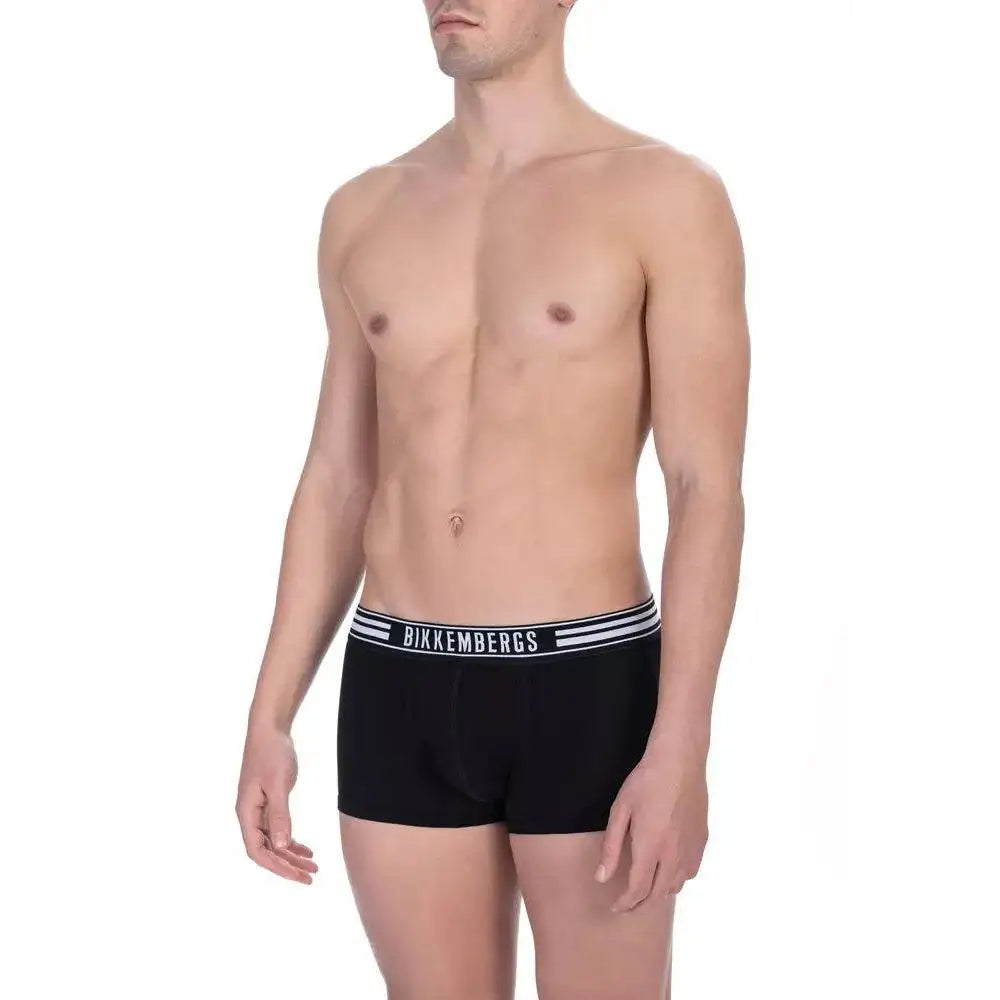 Bikkembergs "Black Cotton Men's Underwear Trunk Twin Pack"