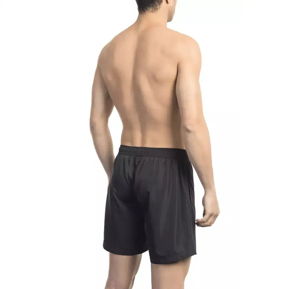 Bikkembergs Black Polyester Men Swim Short