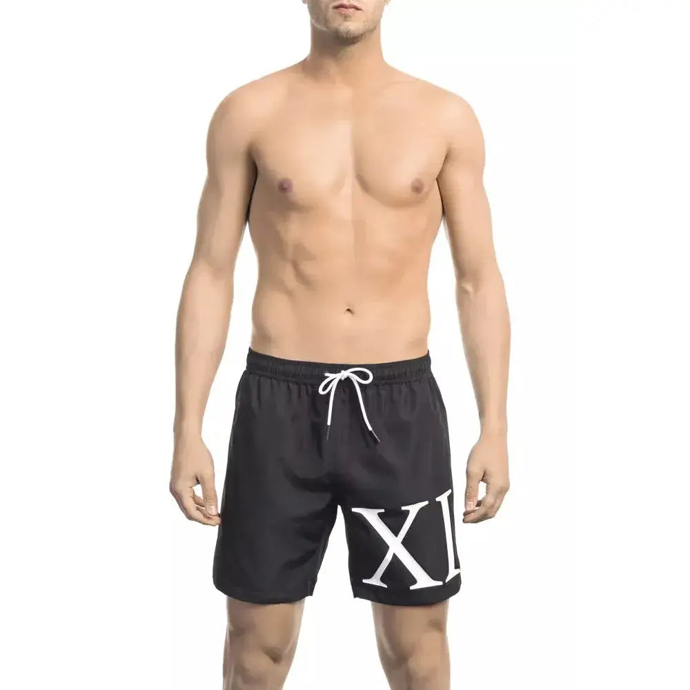 Bikkembergs Black Polyester Men Swim Short
