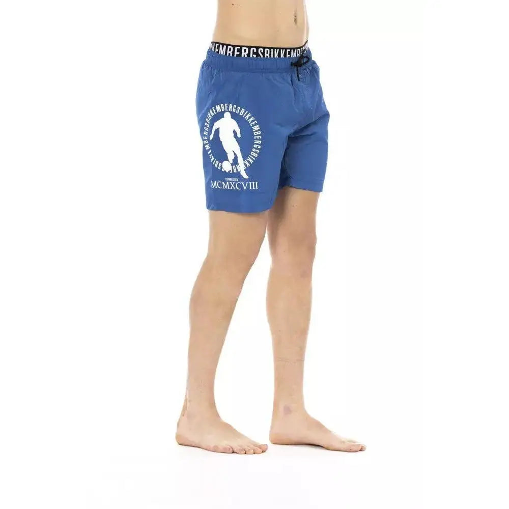 Bikkembergs Blue Polyester Men Swim Short