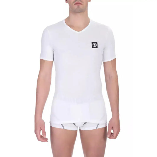 Bikkembergs White Cotton Men T-Shirt