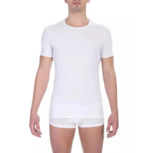 Bikkembergs White Cotton Men T-Shirt Twin Pack