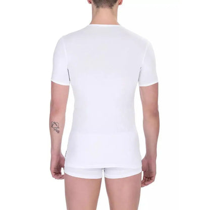 Bikkembergs White Cotton Men T-Shirt Twin Pack