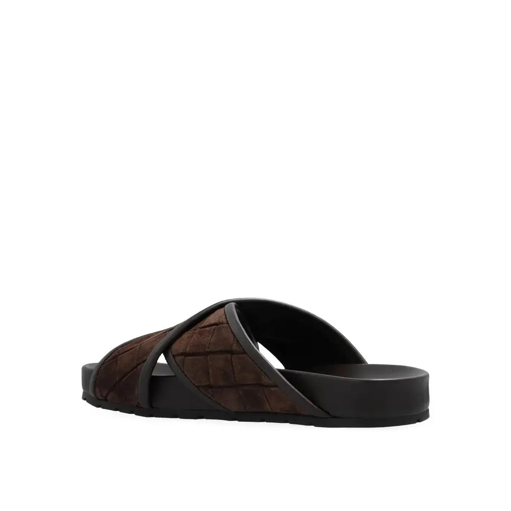 Bottega Veneta Brown Lamb Leather Sandals - Sandaler