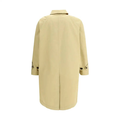 Tidløs klassiker: Burberrys beige trenchcoat i bomuld med brune knapper