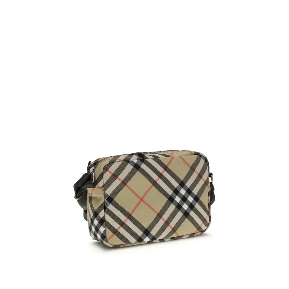 Burberry beige skulder taske med rød-svart flanel mønster