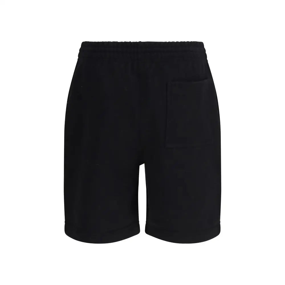 Burberry black cotton Bermuda shorts with elastic waistband and side pocket