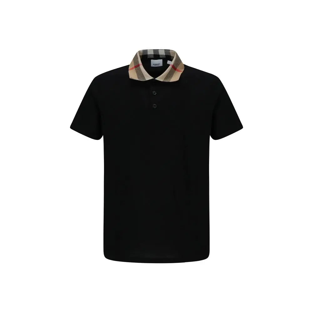 Burberry Black Cotton Polo Shirt - Polo Shirts