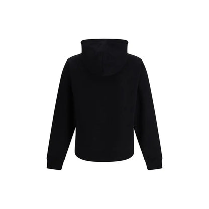 Burberry black cotton sweatshirt with long sleeves and ribbed cuffs