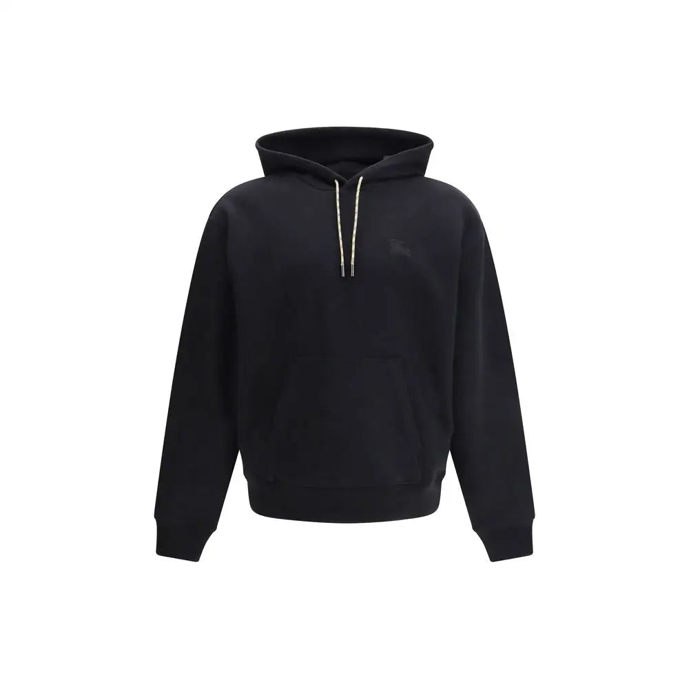 Burberry sort sweatshirt i sort bomuld med hvide snører og logo