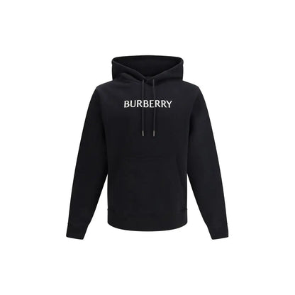 Burberry black cotton sweatshirt with white embroidered logo