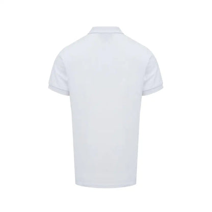 Burberry White Cotton Collared Polo Shirt