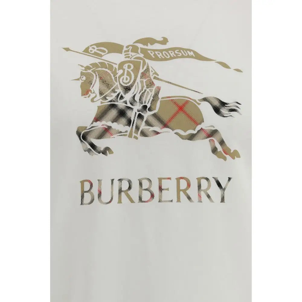Hvid Burberry bomulds t-shirt med guld Prorsum-logo