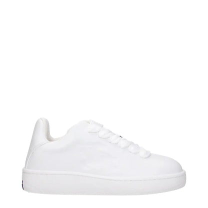 Burberry White Leather Low Tops