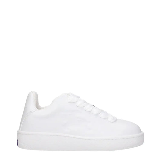 Burberry White Leather Low Tops