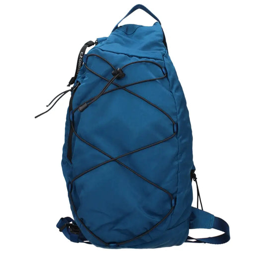 C.P. Company blå crossbody taske med sorte snøre og minimalistisk design