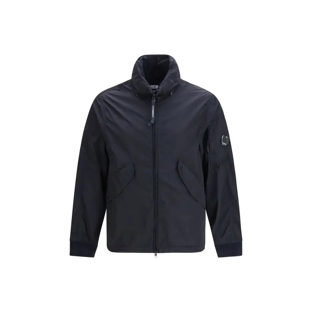 C.P. Company blå polyamide shell jacket med Black c.p
