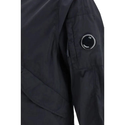 C.P. Company blå polyamide shell jacket med Black c.p