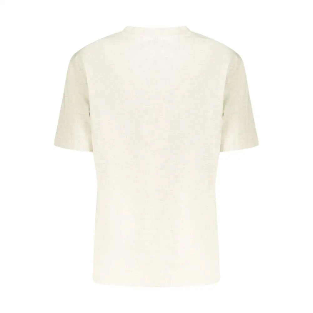 Calvin Klein beige kortærmet bomuldst-shirt til kvinder