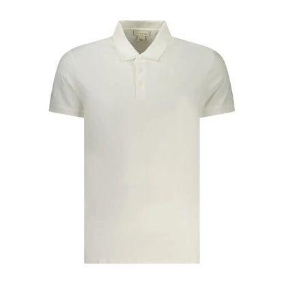 Crisp Calvin Klein Bianco cotton men polo shirt with classic collar