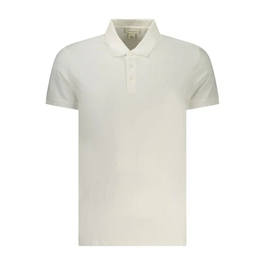 Crisp Calvin Klein Bianco cotton men polo shirt with classic collar