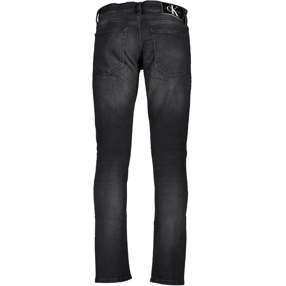 Calvin Klein sorte bukser i sort slim fit denim med faded wash og logo