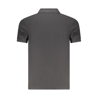 Calvin Klein black cotton herre polo i mørkegrå med kortærmet design
