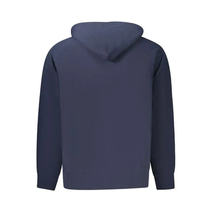 Calvin Klein blå bomuld herrem hoodie, 100% originale brands
