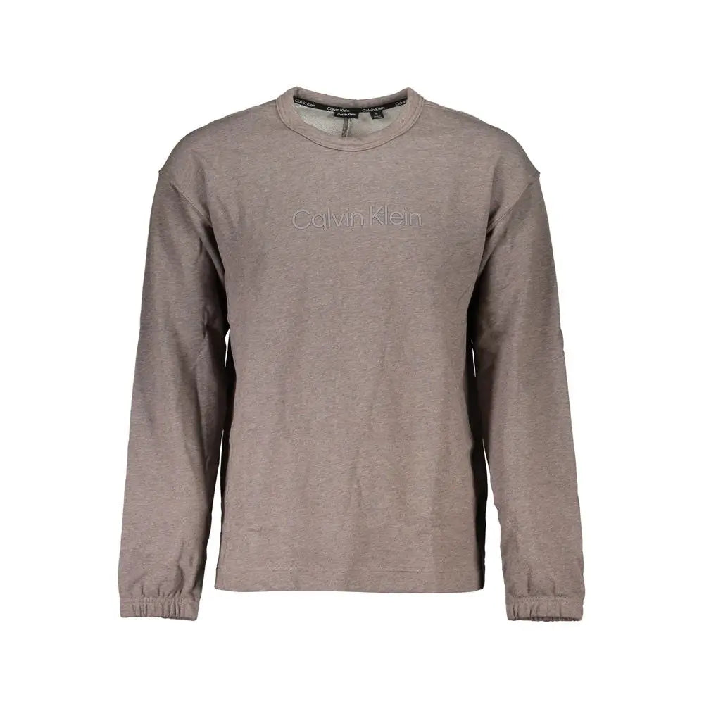 Calvin Klein Chic Brown Brushed Logo Sweatshirt - Sweatshirts