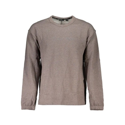 Calvin Klein Chic Brown Brushed Logo Sweatshirt - Sweatshirts