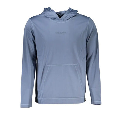 Calvin Klein elegant blue hooded sweatshirt for men