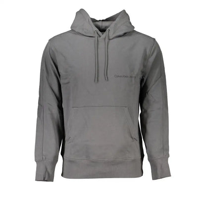 Calvin Klein Elegant Gray Hooded Sweatshirt - Sweatshirts