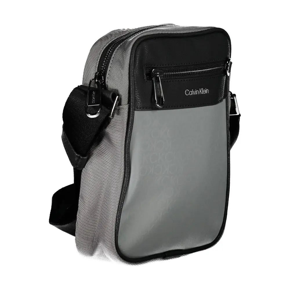 Calvin Klein Gray Polyester Shoulder Bag - Skuldertasker
