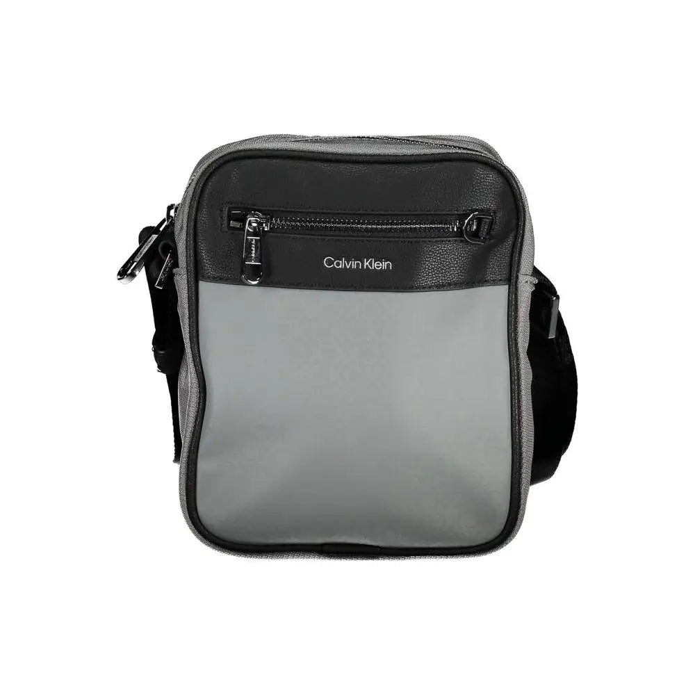 Calvin Klein Gray Polyester Shoulder Bag - Skuldertasker