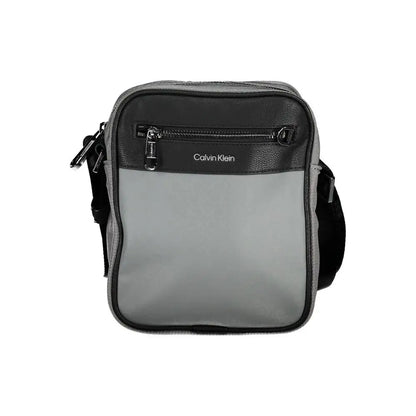 Calvin Klein Gray Polyester Shoulder Bag - Skuldertasker