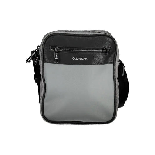 Calvin Klein Gray Polyester Shoulder Bag - Skuldertasker