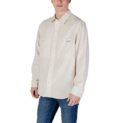 Calvin Klein Jeans Beige Recycled Cotton Shirt