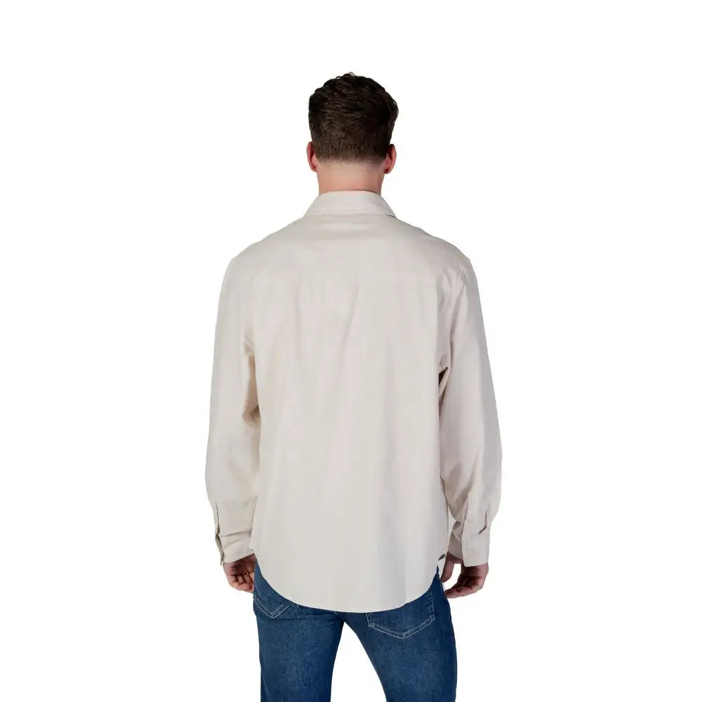 Calvin Klein Jeans Beige Recycled Cotton Shirt