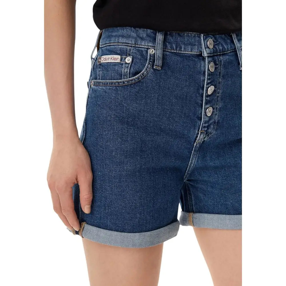 Calvin Klein Jeans Blue Cotton Short