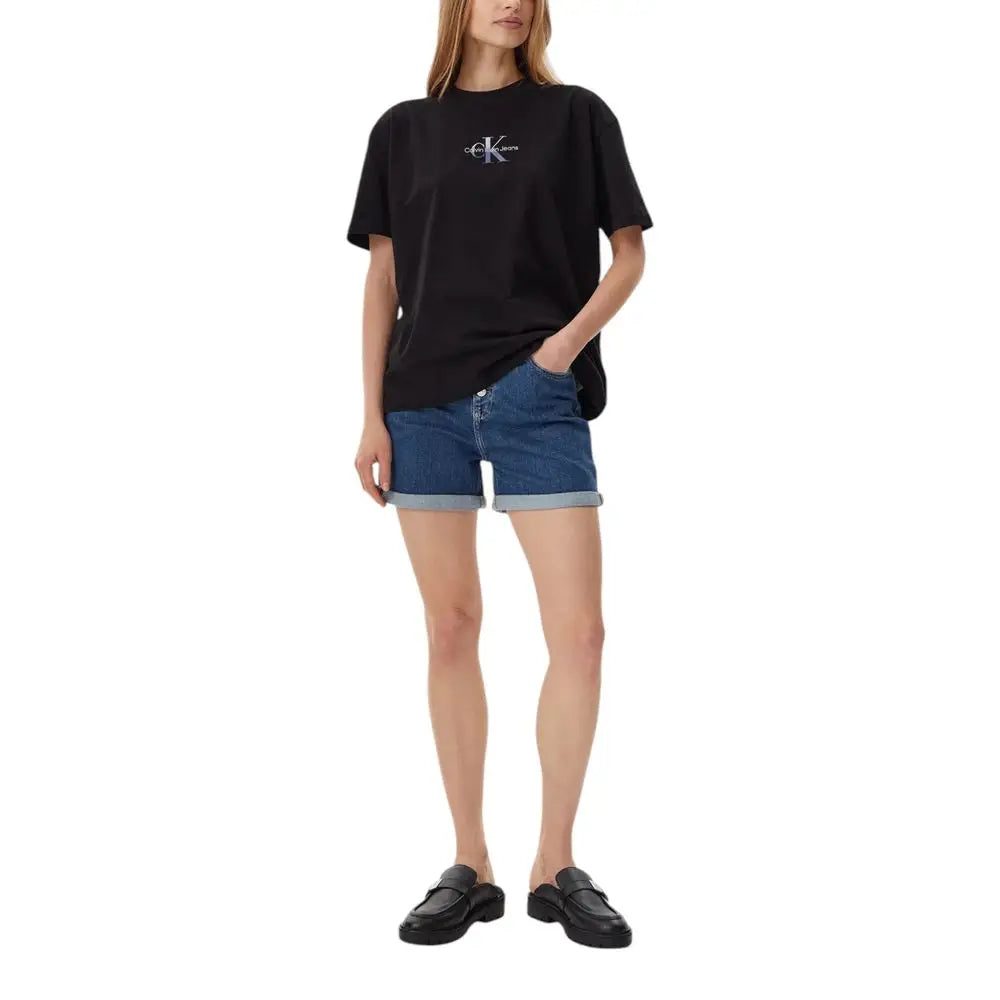 Calvin Klein Jeans Blue Cotton Short