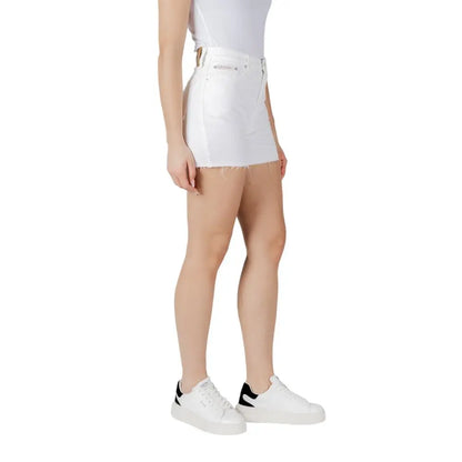 Calvin Klein Jeans White Cotton Short